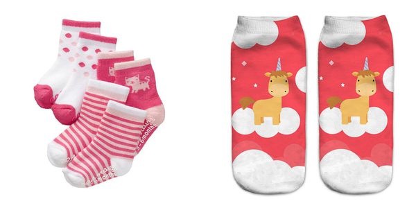 girl cartoon children tube socks